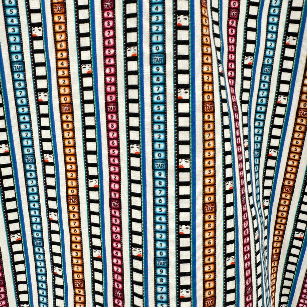 Robert Graham Woven Button Front Long Sleeve Shirt Final Edit Movie Film Print M - Picture 9 of 10
